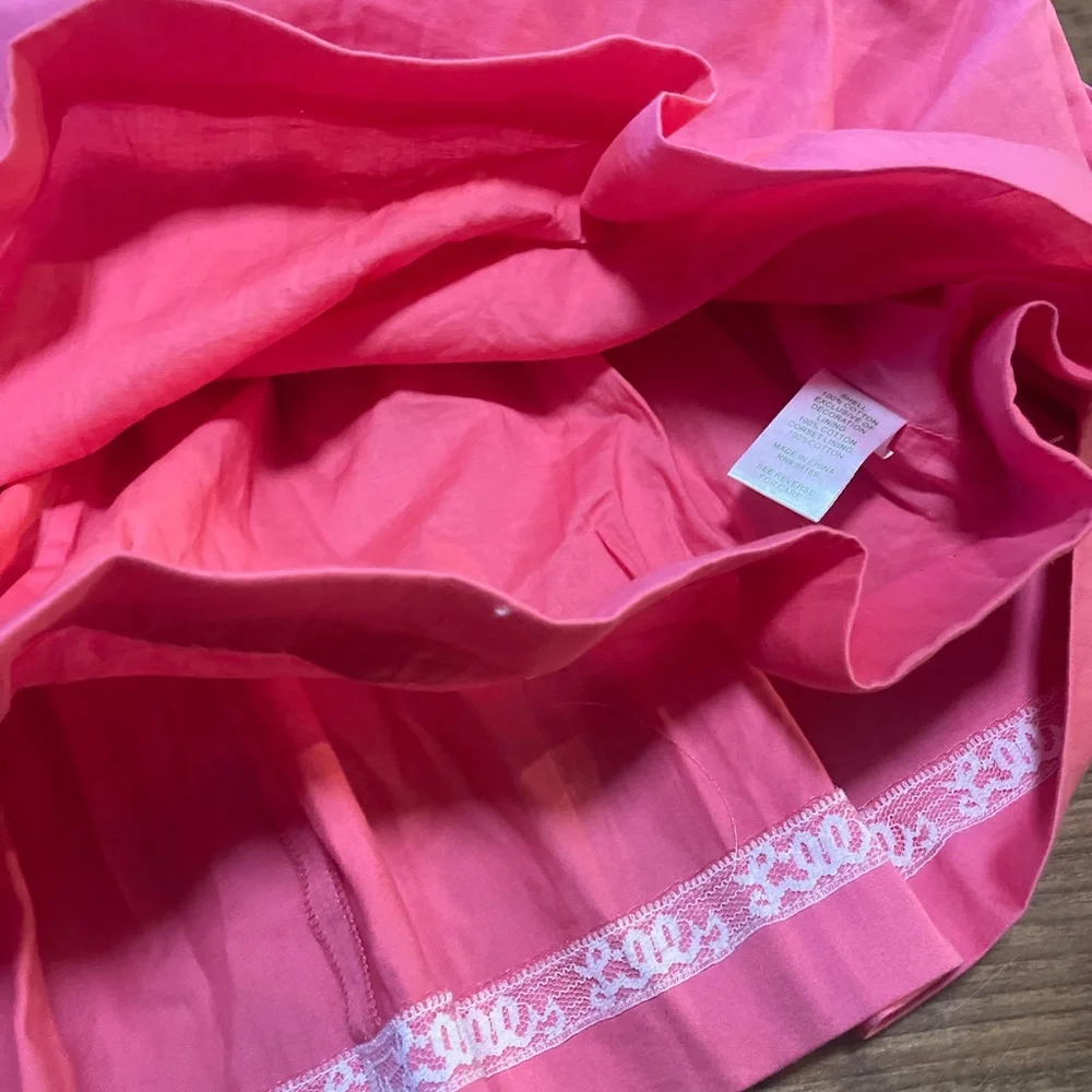 Lilly Pulitzer Pink Embroidered Seashell Strapless Dress, Size 2 Summer Flirty - Picture 7 of 9